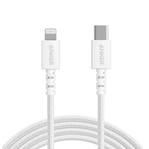 כבל טעינה לאייפון 1.8 מטר Anker Powerline II MFI PD C-L White A8618