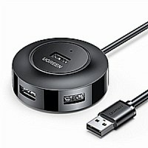 מרחיב חיבורי USB למחשב - USB3.0 באורך 0.5 מטר ל-4xUSB3.0 + מיקרו Usb - חברת UGREEN דגם 20290
