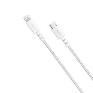 כבל טעינה לאייפון 1 מטר Anker Powerline Select+ MFI PD C-L White A8617