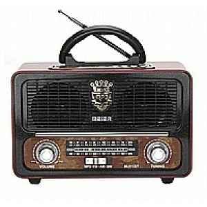 רמקול בלוטוס רטרו Meier M-111BT - שילוב מנצח של עיצוב קלאסי וטכנולוגיה מתקדמת!