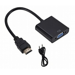 מתאם HDMI ל-VGA + כבל Audio