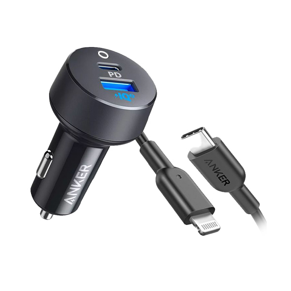 מטען לרכב Anker 30W PD USB-C + MFI Cable B2726