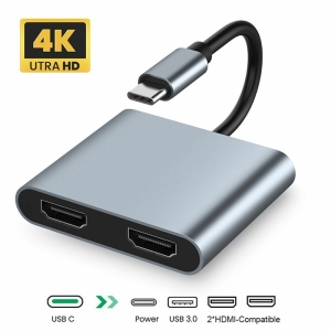 PowerExpand USB-C to Dual HDMI Adapter