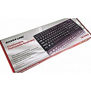 מקלדת חוטית Silver Line (עברית-אנגלית-ערבית) דגם 818